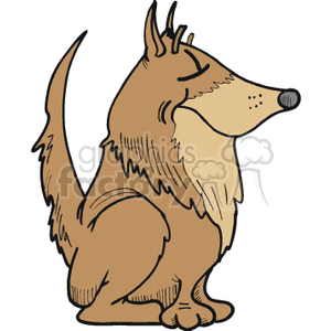 cartoon collie clipart. Royalty-free image # 131841