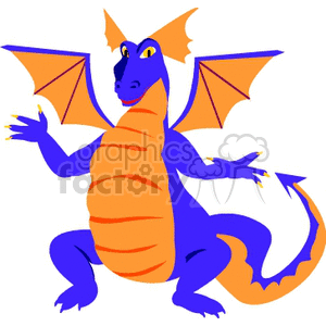 blue dragon clipart. Commercial use image # 132013