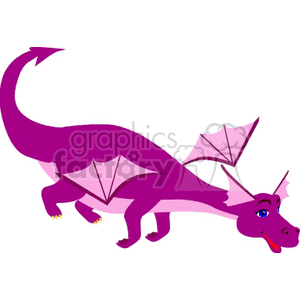  dragon dragons cartoon fantasy   dragon017yy Clip Art Animals Dragons purple 