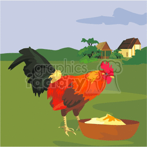   bird birds fowl poultry rooster roosters farm farms animals country Clip Art Animals Farm 
