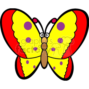 cartoon butterfly animation. Royalty-free animation # 132904