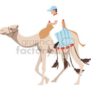Guy riding a camel clipart. Royalty-free image # 133167