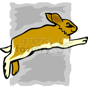 Jumping brown rabbit clipart. Royalty-free image # 133299