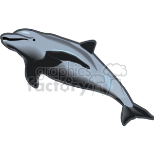 gray and black dolphin clipart. Royalty-free image # 133593