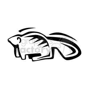 black and white beaver clipart. Royalty-free image # 133629