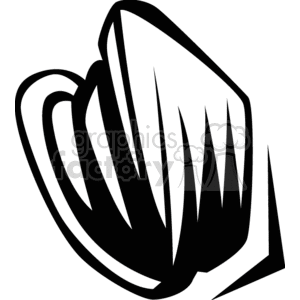 open black and white clam clipart. Royalty-free image # 133642