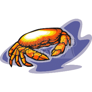 Sleeping Orange Crab clipart. Commercial use image # 133644