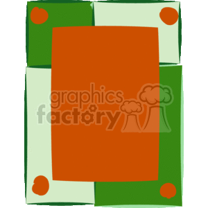 Green and orange squares and circles border clipart. Royalty-free image # 133811