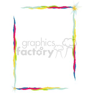 rainbow ribbons border clipart. Commercial use image # 133846