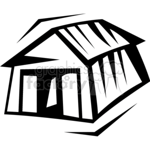 Black and White Barn clipart. Royalty-free image # 134372
