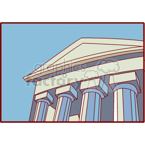 Building with pillars clipart. Commercial use image # 134378