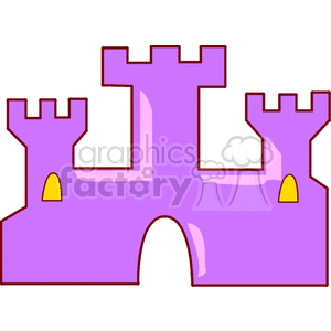 Purple castle's tower clipart. Commercial use image # 134390