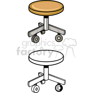   chair chairs stool stools rolling  BOS0109.gif Clip Art Business Supplies 