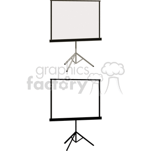   screen screen presentation presentations movie whiteboard board canvas  BOS0144.gif Clip Art Business Supplies 