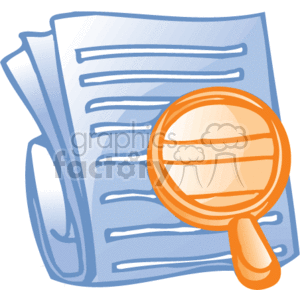  business office supplies work contracts contract document documents magnifying glass paperwork fine print files   bc_014 Clip Art Business Supplies 
