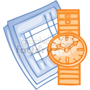  business office supplies work schedule journal watch time document documents files   bc_019 Clip Art Business Supplies 
