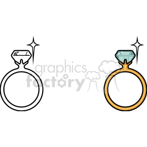 jewelry jewels ring rings diamond diamonds  BFP0106.gif Clip Art Clothing Cosmetic black white wedding marriage