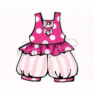 Pink polka dot bloomers clipart.