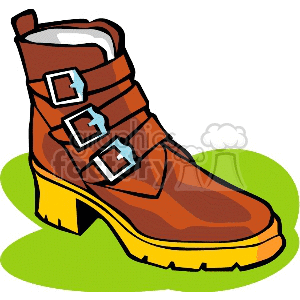   shoe shoes boot boots  buckles-boot.gif Clip Art Clothing Shoes 