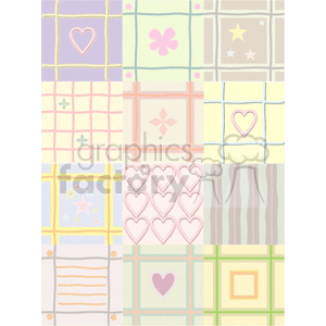 Patch quilt design clipart. Commercial use image # 138560