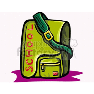 School backpack clipart. Commercial use image # 138631