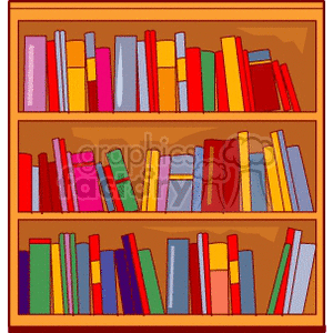 cartoon bookshelf