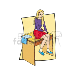 schoolgirl18 clipart. Commercial use image # 139618