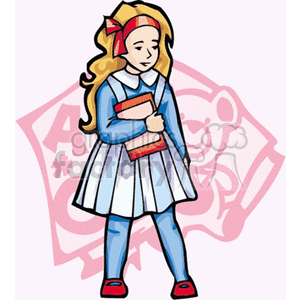 schoolgirl5 clipart. Commercial use image # 139626