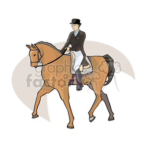 Equestrian horseback rider clipart. Commercial use image # 139823