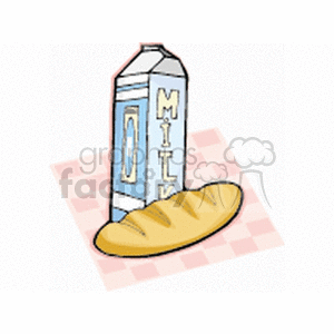 frenchbreadmilk clipart. Royalty-free image # 140590