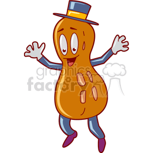 peanut cartoon character clipart. Commercial use image # 140687