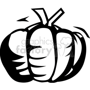 black and white pumpkin outline clipart. Royalty-free image # 140735