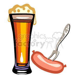 hotdog and beer clipart. Royalty-free image # 141288