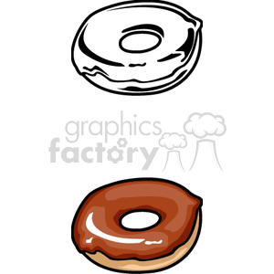 chocolate doughnut clipart. Commercial use image # 141543