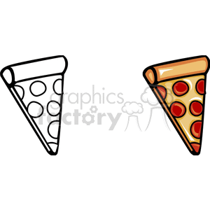 pizza pizzas food  BFO0119.gif Clip Art Food-Drink Commercial slice
