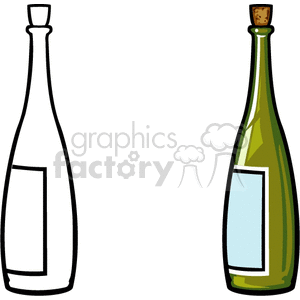   wine bottle bottles alcohol beverage beverages drink drinks  BFO0129.gif Clip Art Food-Drink Commercial 