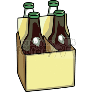 6 pack of bottles clipart. Royalty-free image # 141561