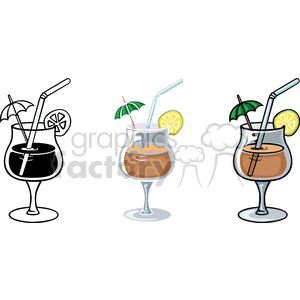 Tropical cocktails clipart. Royalty-free image # 141579