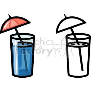   umbrella drink coctail alcohol beverage beverages drink drinks umbrellas  PFO0108.gif Clip Art Food-Drink Commercial 