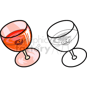Cocktail glasses clipart. Commercial use image # 141587