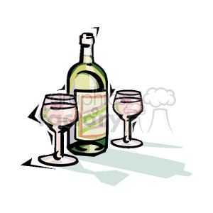   beverage beverages drink drinks wine glass bottle bottles champagne  wine.gif Clip Art Food-Drink Drinks 