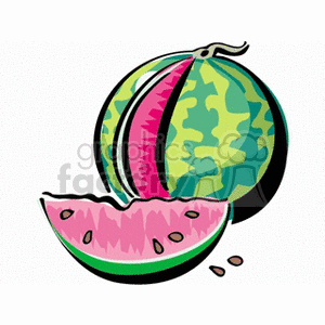 sliced watermelon clipart. Commercial use image # 142014