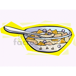 bowl of cereal clipart. Royalty-free image # 142131