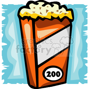   food popcorn snack snacks junkfood  444_popcorn.gif Clip Art Food-Drink Popcorn 