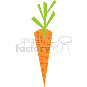 orange whimsical carrot clipart. Commercial use image # 142295