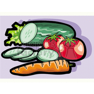  vegetable vegetables food healthy carrot carrots cucumber cucumbers tomato tomatoes  vegetables2.gif Clip Art Food-Drink Vegetables zucchini ingredients fresh ingredient