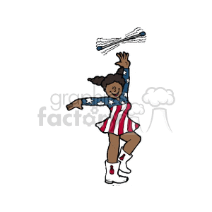 4th+of+july independence+day america usa united+states flag flags african+american cheerleader cheer+leading dance dancer dancing Clip+Art Holidays 4th+Of+July  school+spirit majorette