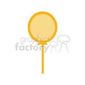 yellow balloon  clipart. Commercial use image # 142592