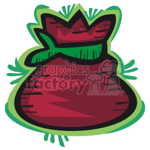 Santa Claus' Red and Green Bag clipart. Royalty-free image # 143517