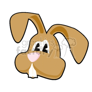 Brown cartoon bunny clipart. Commercial use image # 144180